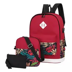 TIOZONEY - Juego De Mochilas Impermeables Con Puerto Usb 3 Piezas
