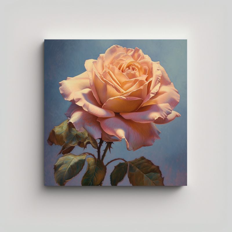 GENERICO - Cuadro Decorativo Abstracto Perspectiva Rose En 70x70 Cm