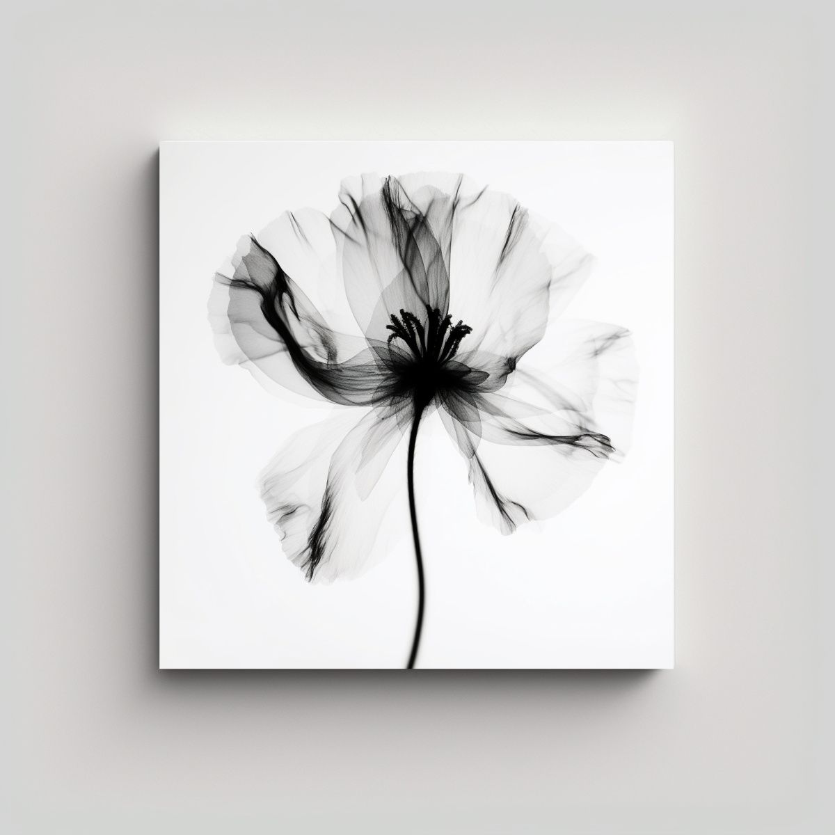 GENERICO - Cuadro De Arte Intenso Con Rayos-X De Flor Al 50x50 Cm