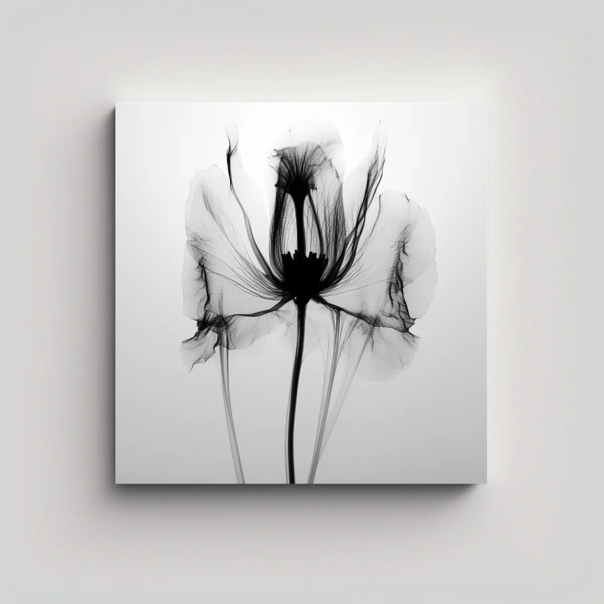 GENERICO - Cuadro Acuarela Cultural Y Rayos X De Flor En 40x40 Cm