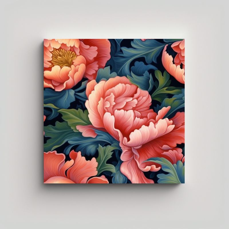 GENERICO - Cuadro Decorativo UHD De Flores Realistas Para 30x30 Cm