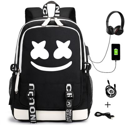 Imagen 2 del producto Mochila Marshmello Bolsa de carga USB de tela Oxford