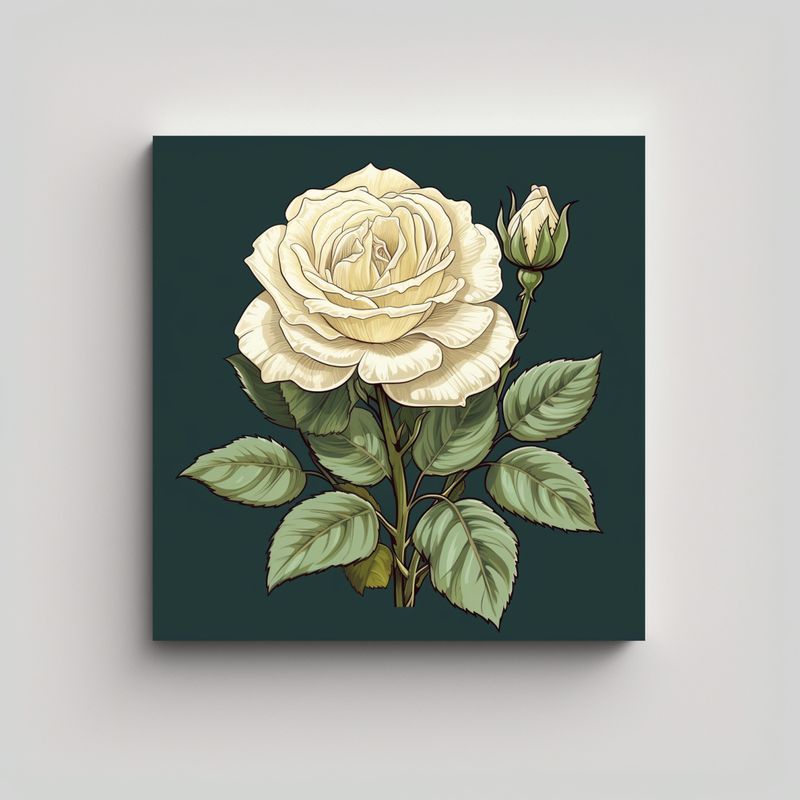 GENERICO - Cuadro Decorativo Rosa Sana En Reflejo De Tonos 40x40 Cm