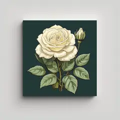 GENERICO - Cuadro Decorativo Rosa Sana En Reflejo De Tonos 40x40 Cm