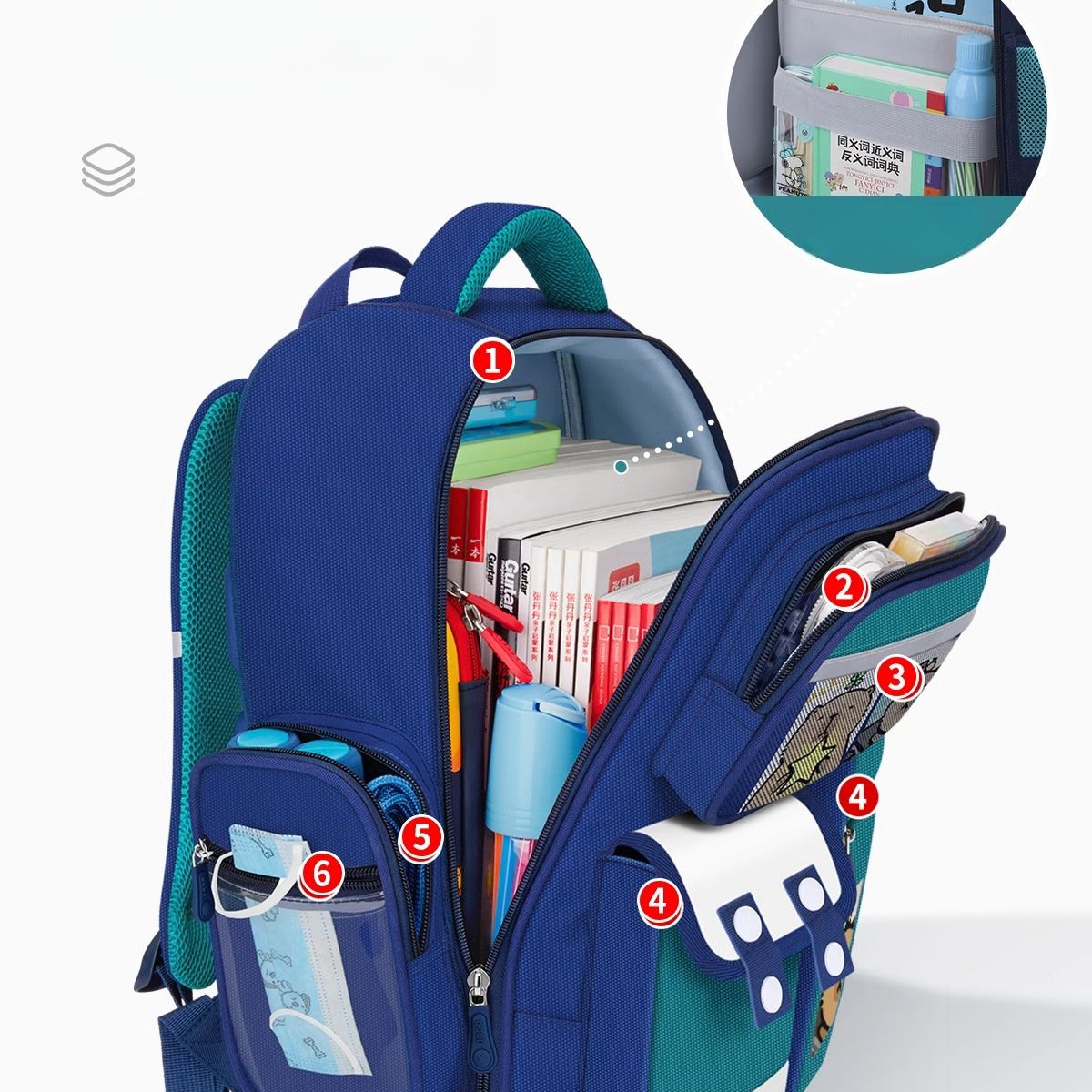 TIOZONEY - 3pcs Mochila escolar Capibara