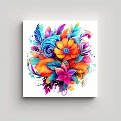 GENERICO - Idea Vanguardista Tatuaje Boho En Colores 30x30 Cm