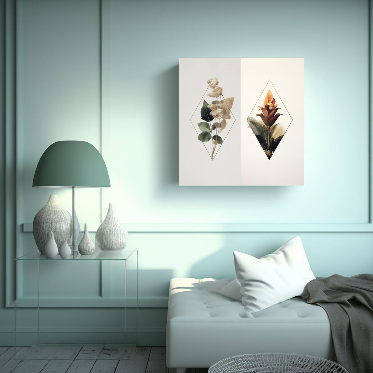 GENERICO - Diseños Minimalistas Botánicos Y Patrones 40x40 Cm