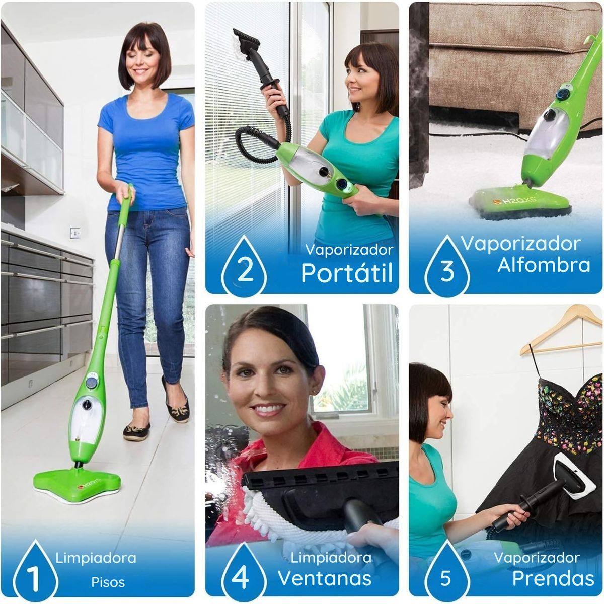 MOVI - Mopa a Vapor Multifuncional 12 en 1 – Limpieza Profunda