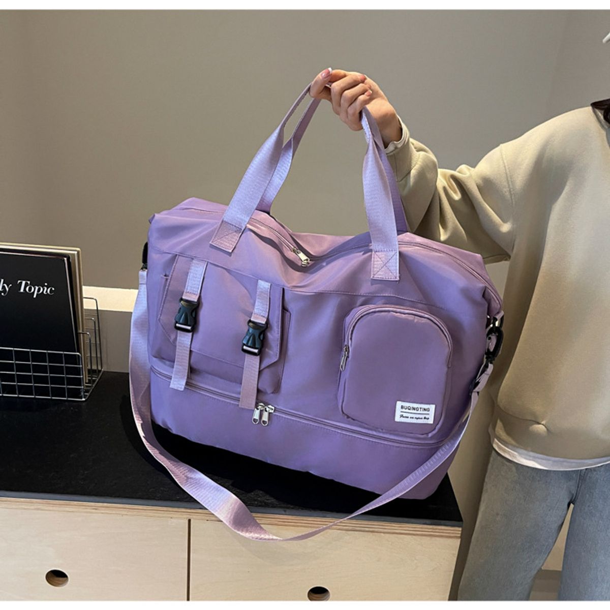 TIOZONEY - Bolso de lona de viaje bolso de deporte bolso