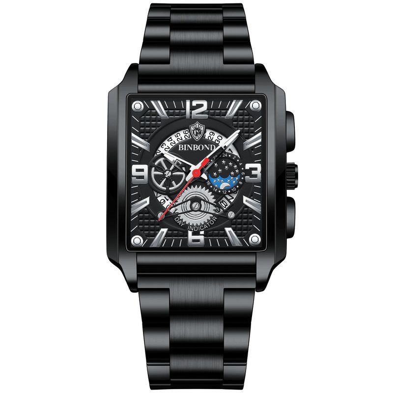 TIOZONEY - Reloj de hombre de acero inoxidable Luminous
