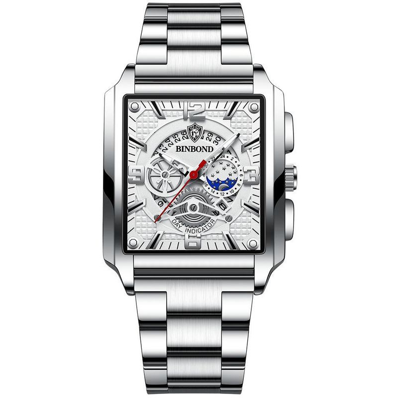 TIOZONEY - Reloj de hombre de acero inoxidable Luminous