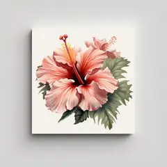 GENERICO - Cuadro Moderno Urbano Con Ilustración Tropical 70x70 Cm