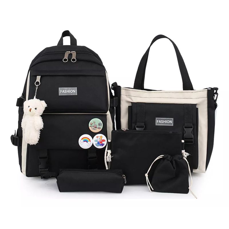 TIOZONEY - Mochila Escolar Kawaii Sophia Negra 30 L