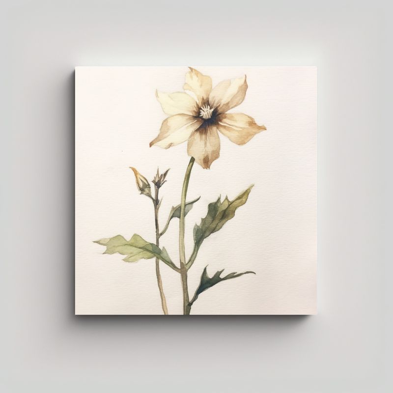 GENERICO - Estética Intensa Lienzo De Wildflower En 50x50 Cm