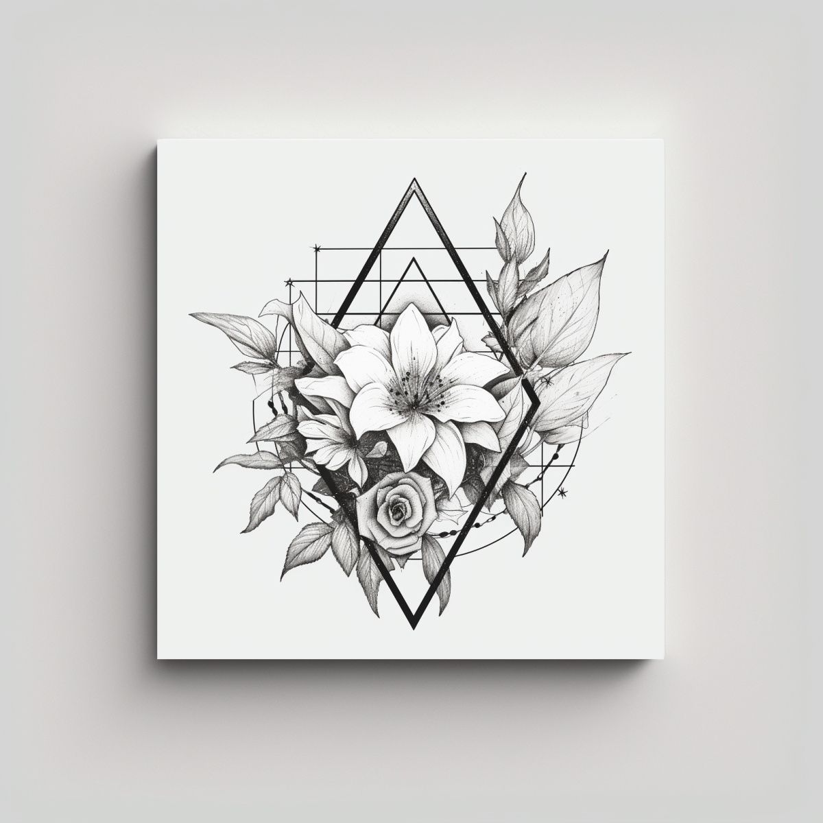 GENERICO - Dibujo Intenso De Tatuaje Fino En PNG 50x50 Cm