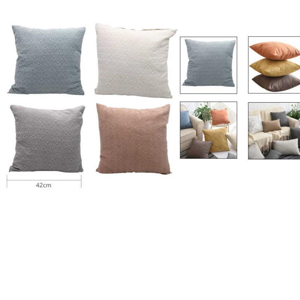 GENERICO - Pack 2 Funda para Cojin 42cm
