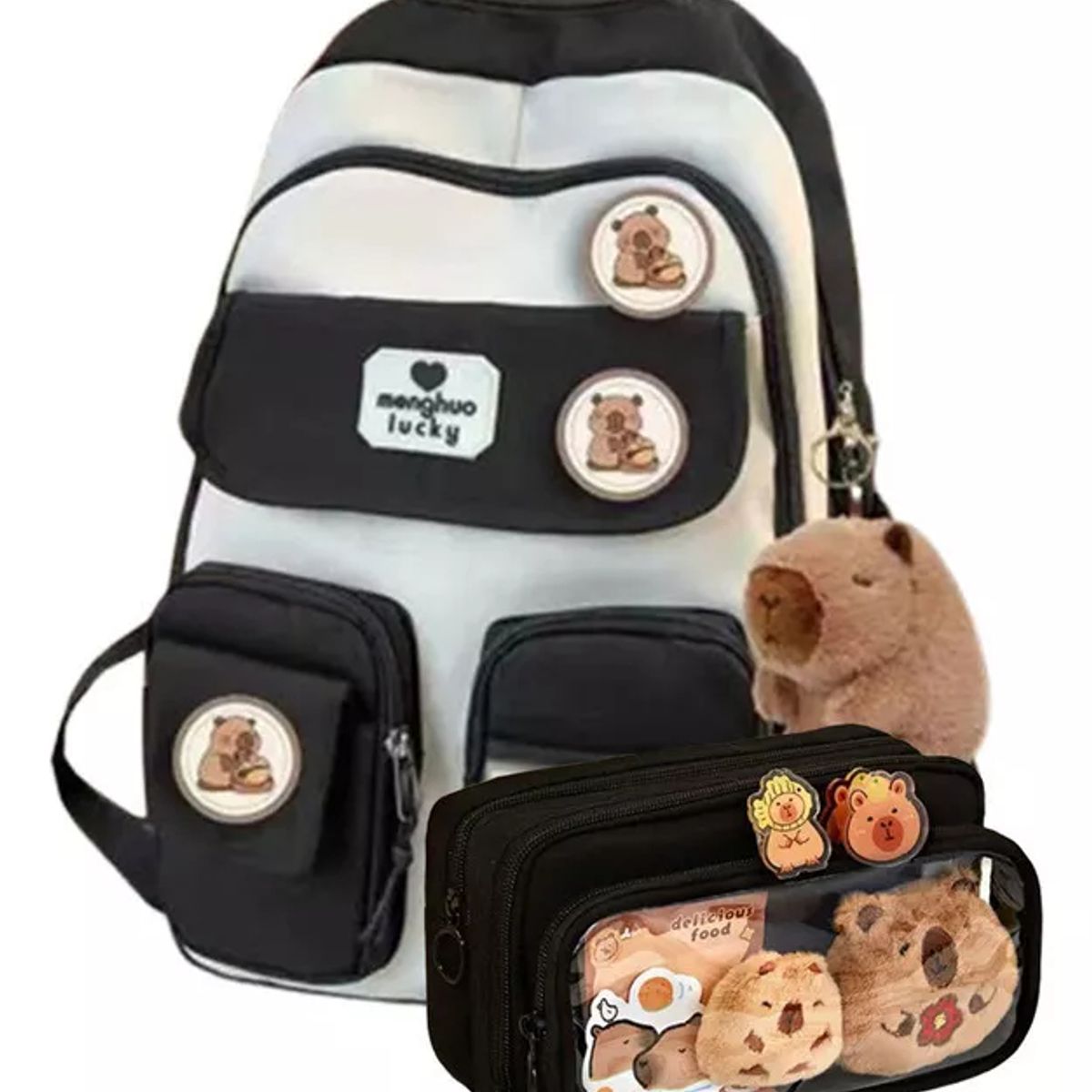 TIOZONEY - Mochila escolar Capibara