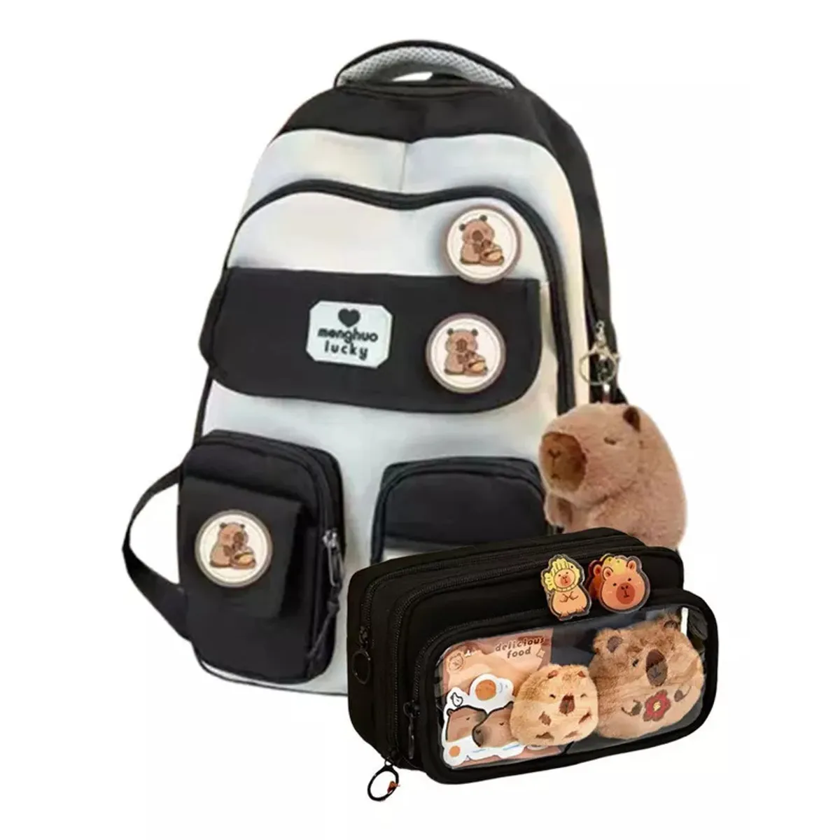 TIOZONEY - Mochila escolar Capibara