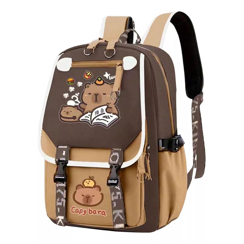 TIOZONEY - Mochila escolar Capibara