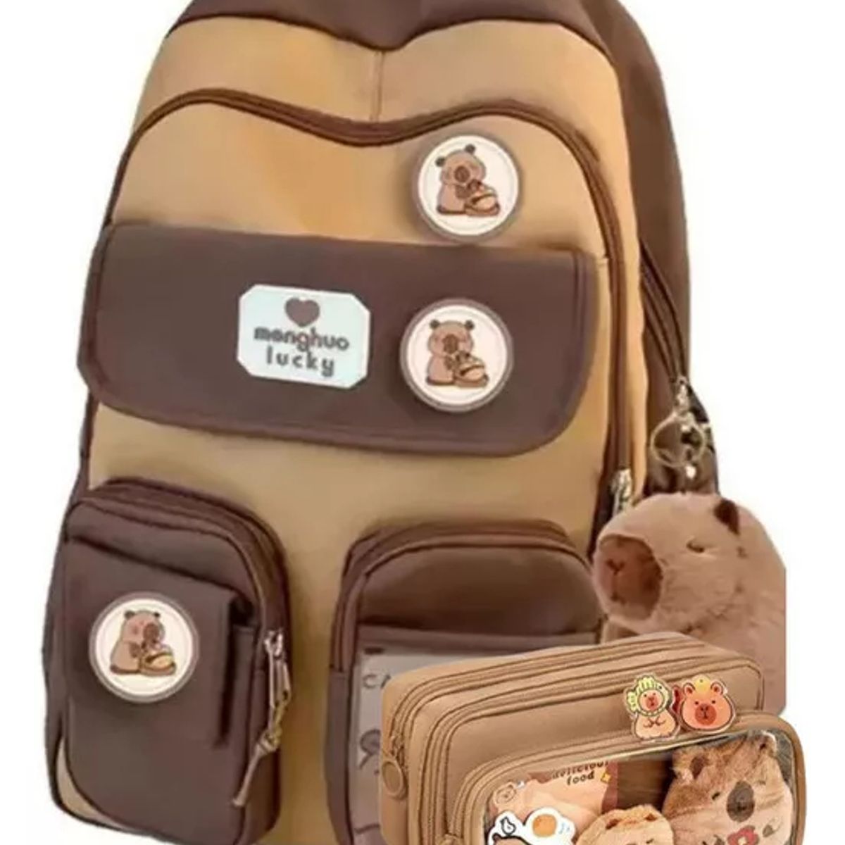 TIOZONEY - Mochila escolar Capibara