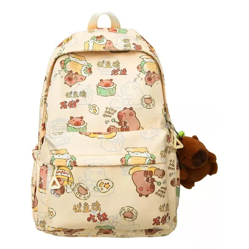 TIOZONEY - Mochila escolar Capibara