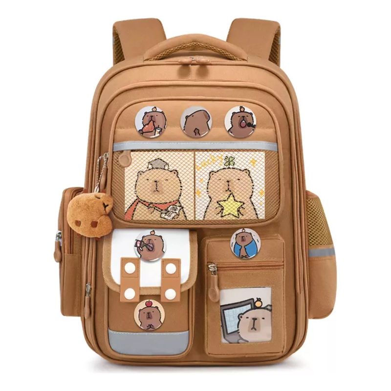 TIOZONEY - Mochila escolar Capibara