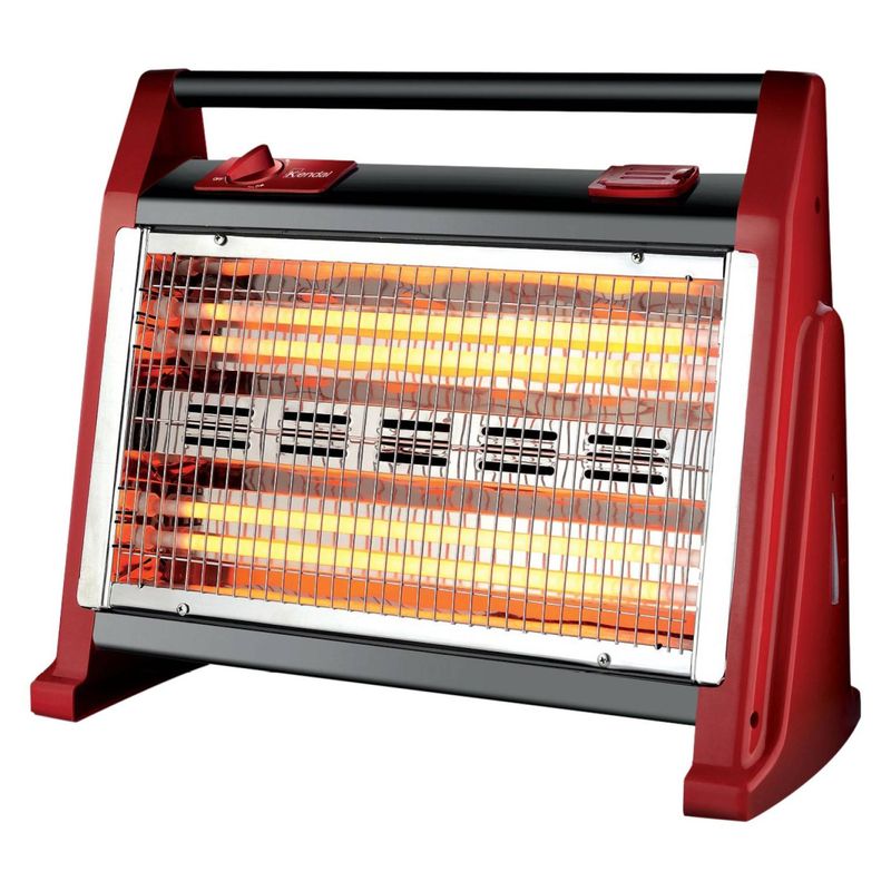 KENDAL - Estufa Calefactor Electrico De Cuarzo 1600W 2N Rojo KC-160AS Kendal
