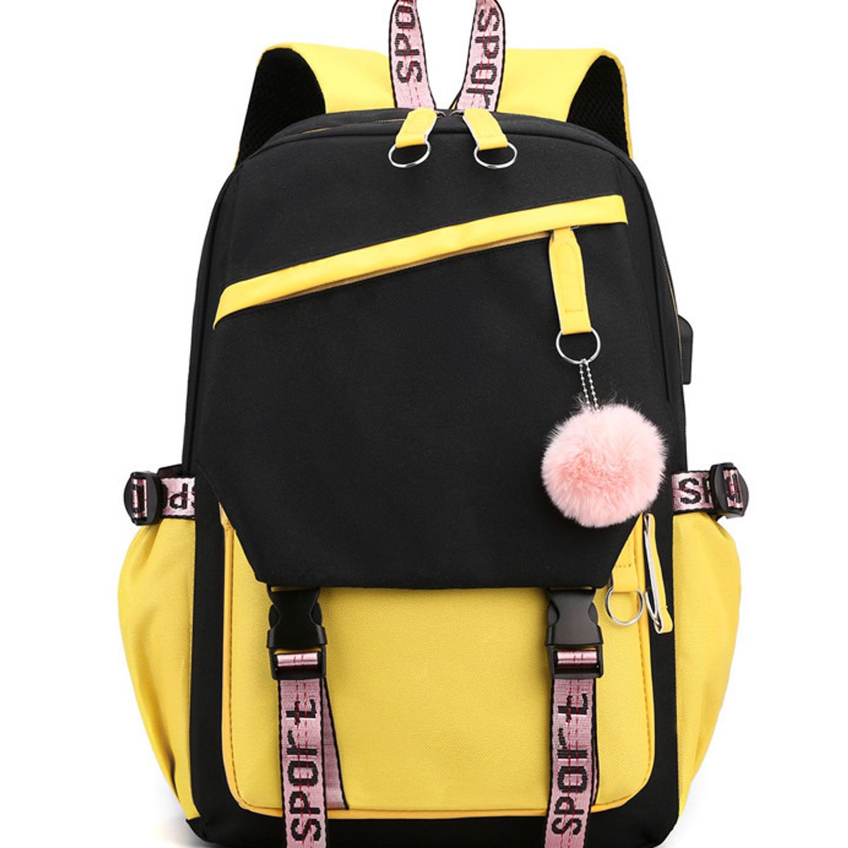 TIOZONEY - Mochila escolar con puerto de carga USB