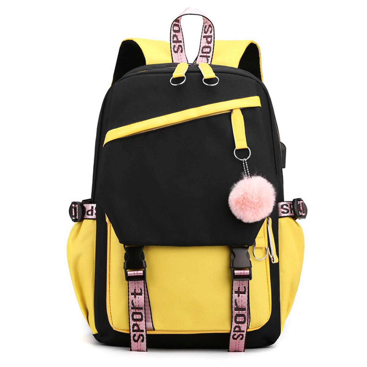 TIOZONEY - Mochila escolar con puerto de carga USB