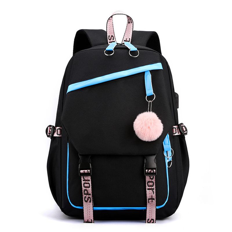 TIOZONEY - Mochila escolar con puerto de carga USB