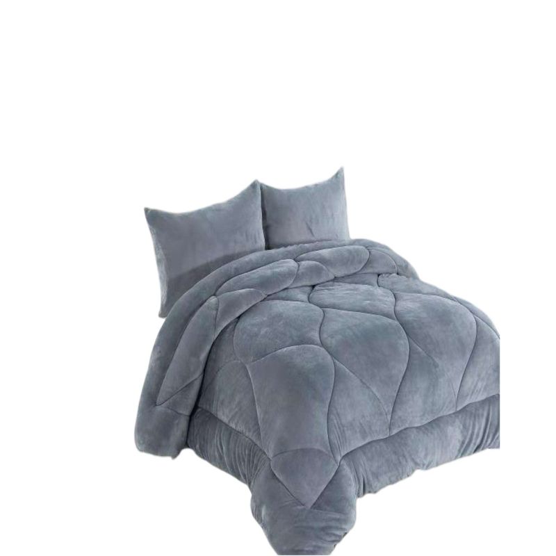 GENERICO - PLUMON DE INVIERNO 2 PLAZAS GRIS