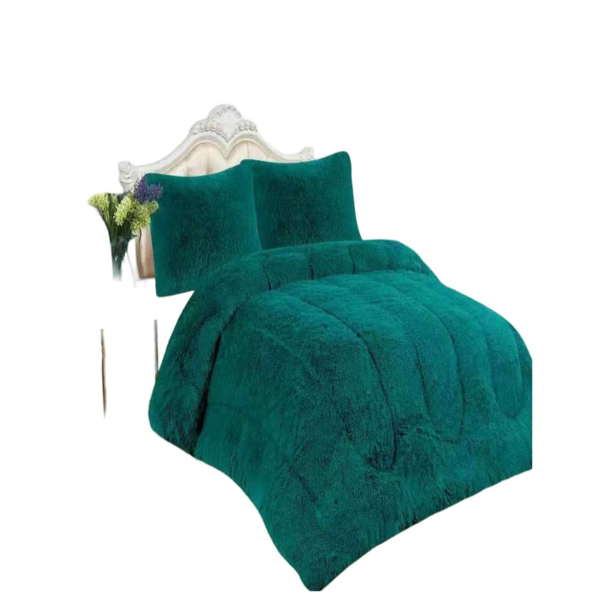 GENERICO - PLUMON PELUDO 2 PLAZAS VERDE.