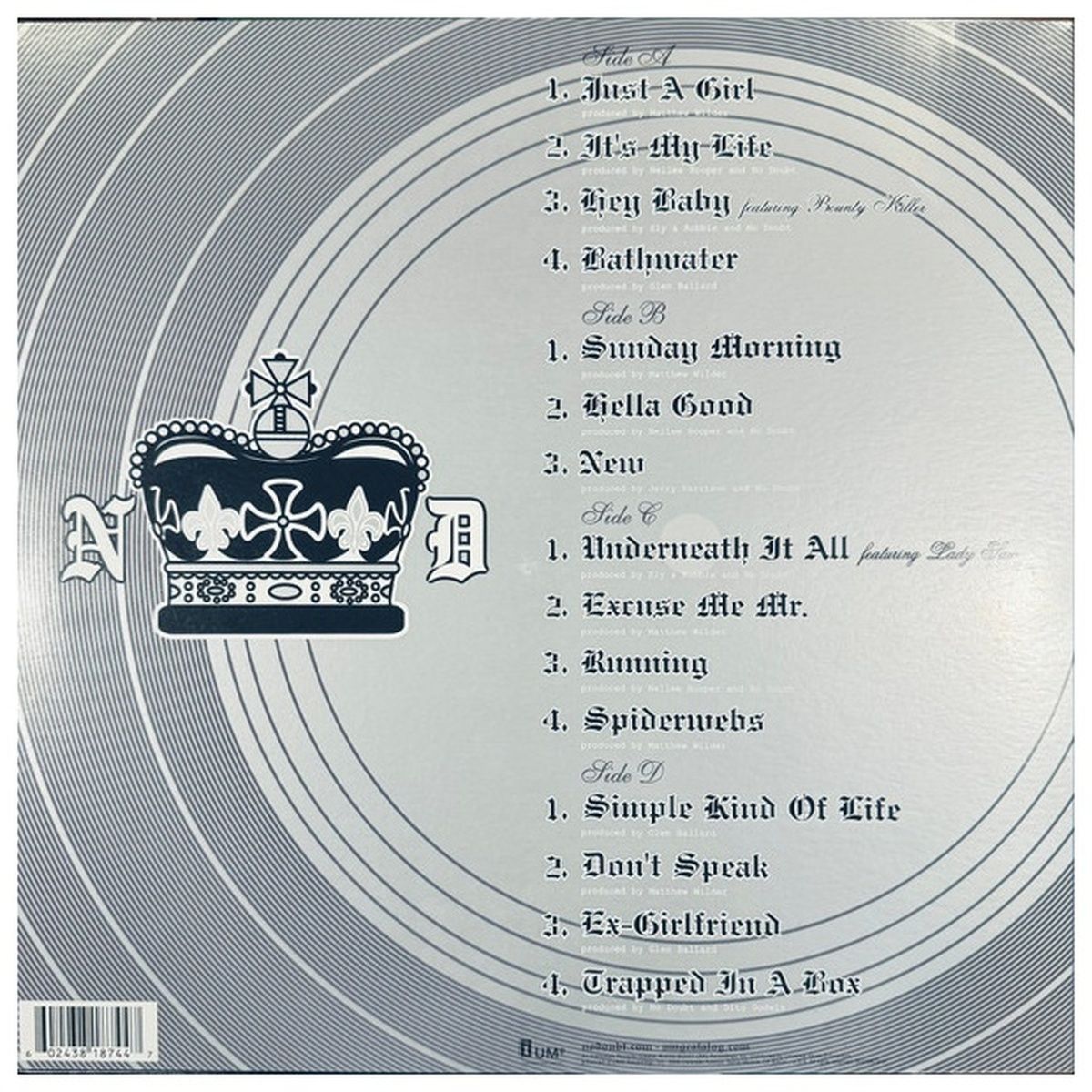 HITWAY MUSIC - NO DOUBT - SINGLES 1992-2003 2LP ORANGE VINYL - VINILO