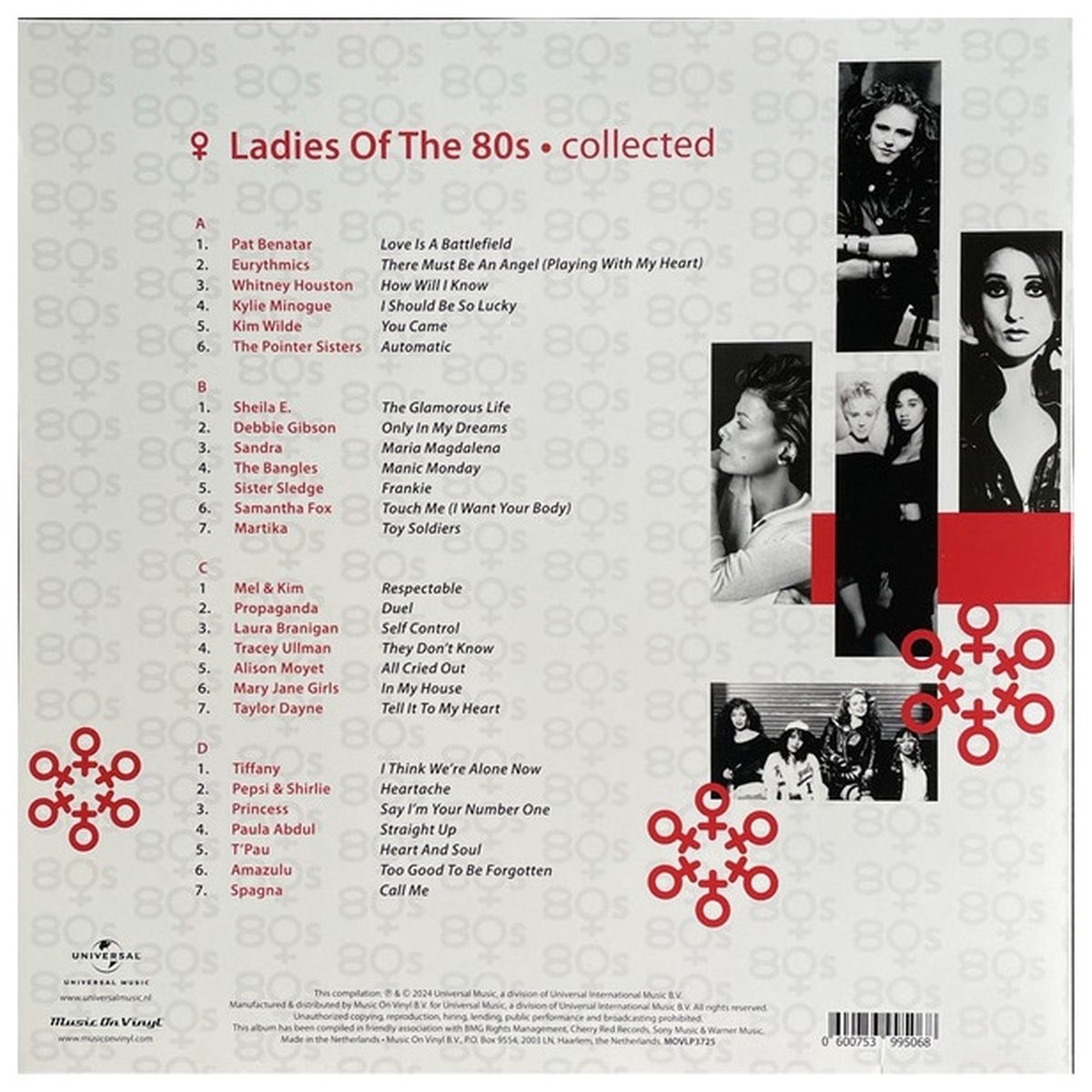 HITWAY MUSIC - LADIES OF THE 80S - COLLECTED RED VINYL 2LP - VINILO