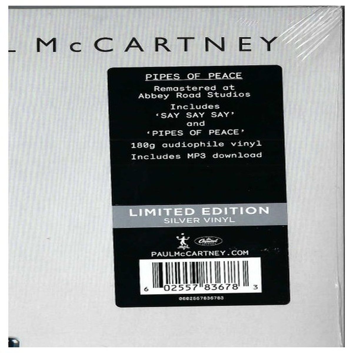 HITWAY MUSIC - PAUL McCARTNEY - PIPES OF PEACE SYLVER VINYL - VINILO