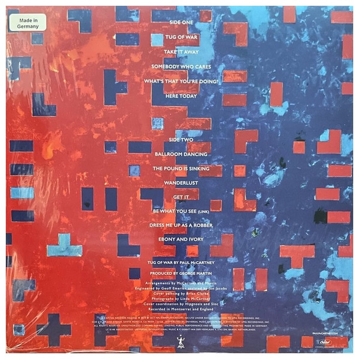 HITWAY MUSIC - PAUL McCARTNEY - TUG OF WAR - VINILO