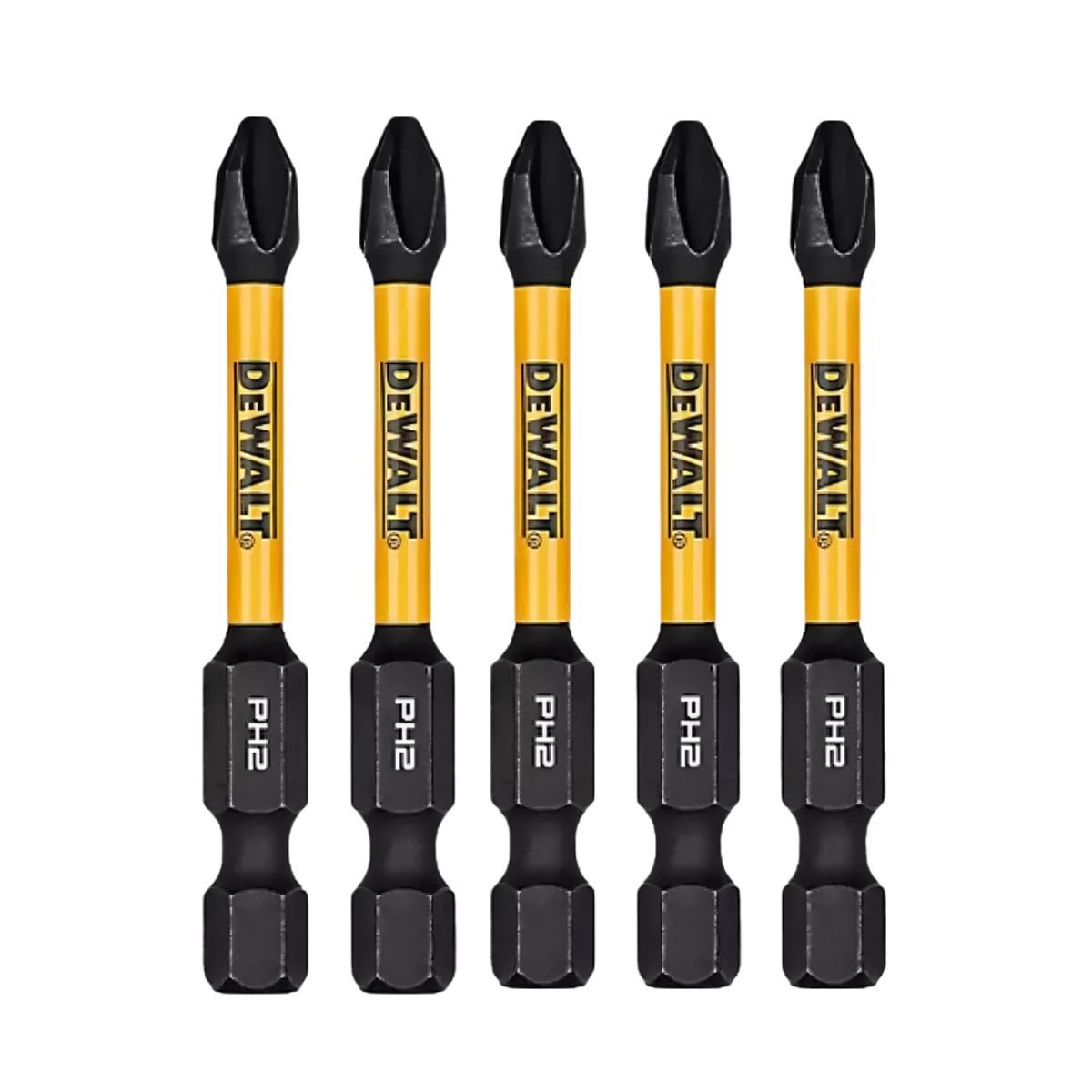 DEWALT - Set 5 Puntas Phillips 2-1/4 Nº1 Flextorq Dewalt Dwaf2ph1ir5
