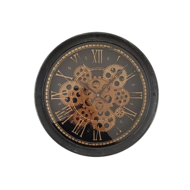 GENERICO - Reloj de pared 46,3cm x 37,7 cm x 39,6cm elemental café