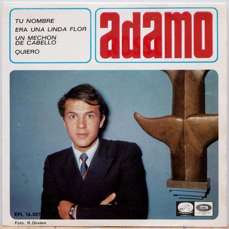 HITWAY MUSIC - ADAMO - TU NOMBRE/UN MECHON DE TU CABELLO - 7 SINGLE VINILO VG++