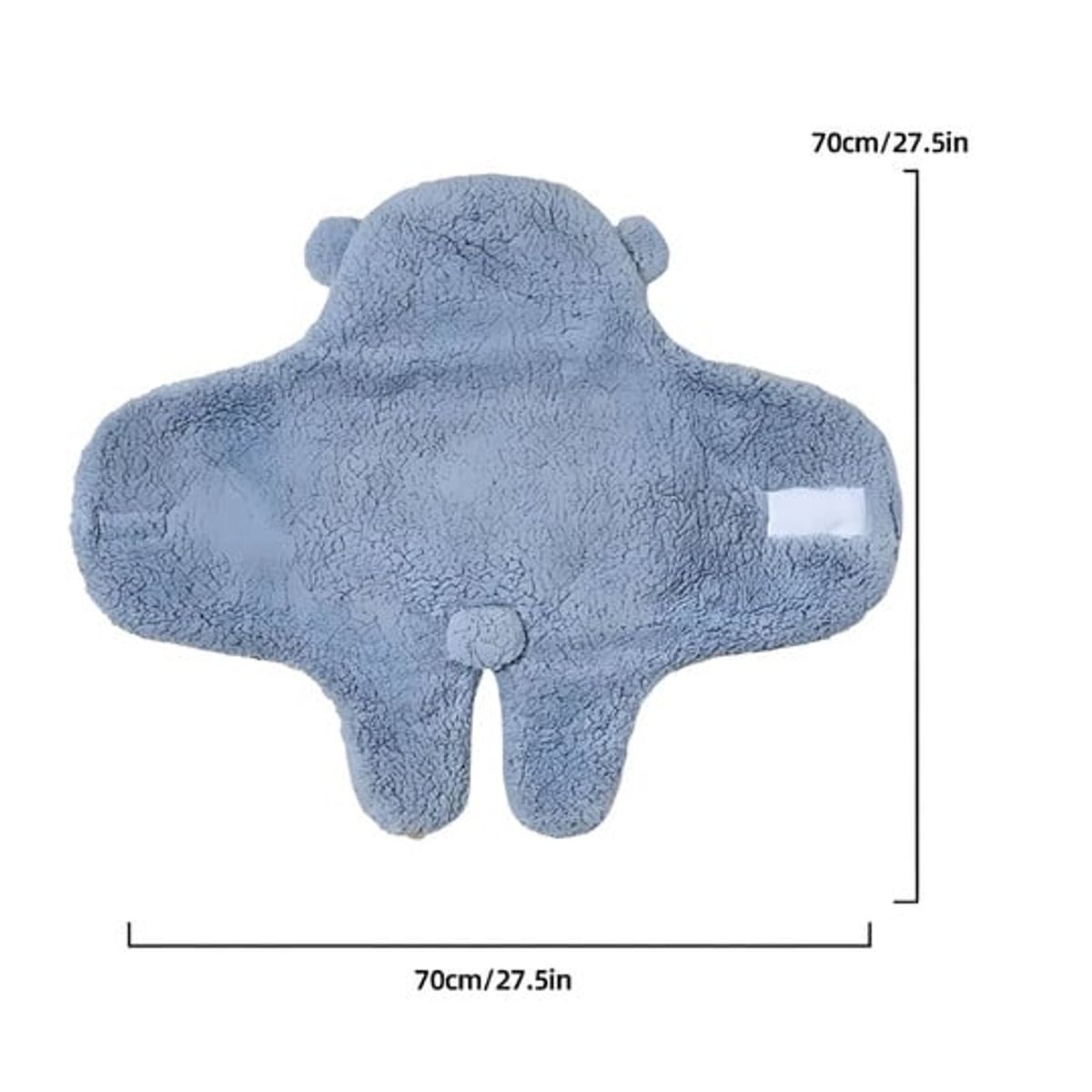 GENERICO - MANTA BEBÉ  FRAZADA DE OSO COBERTOR AZUL