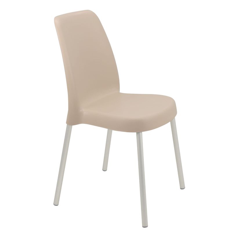 TRAMONTINA - Silla Tramontina Vanda con Patas de Aluminio en Polipropileno Arena