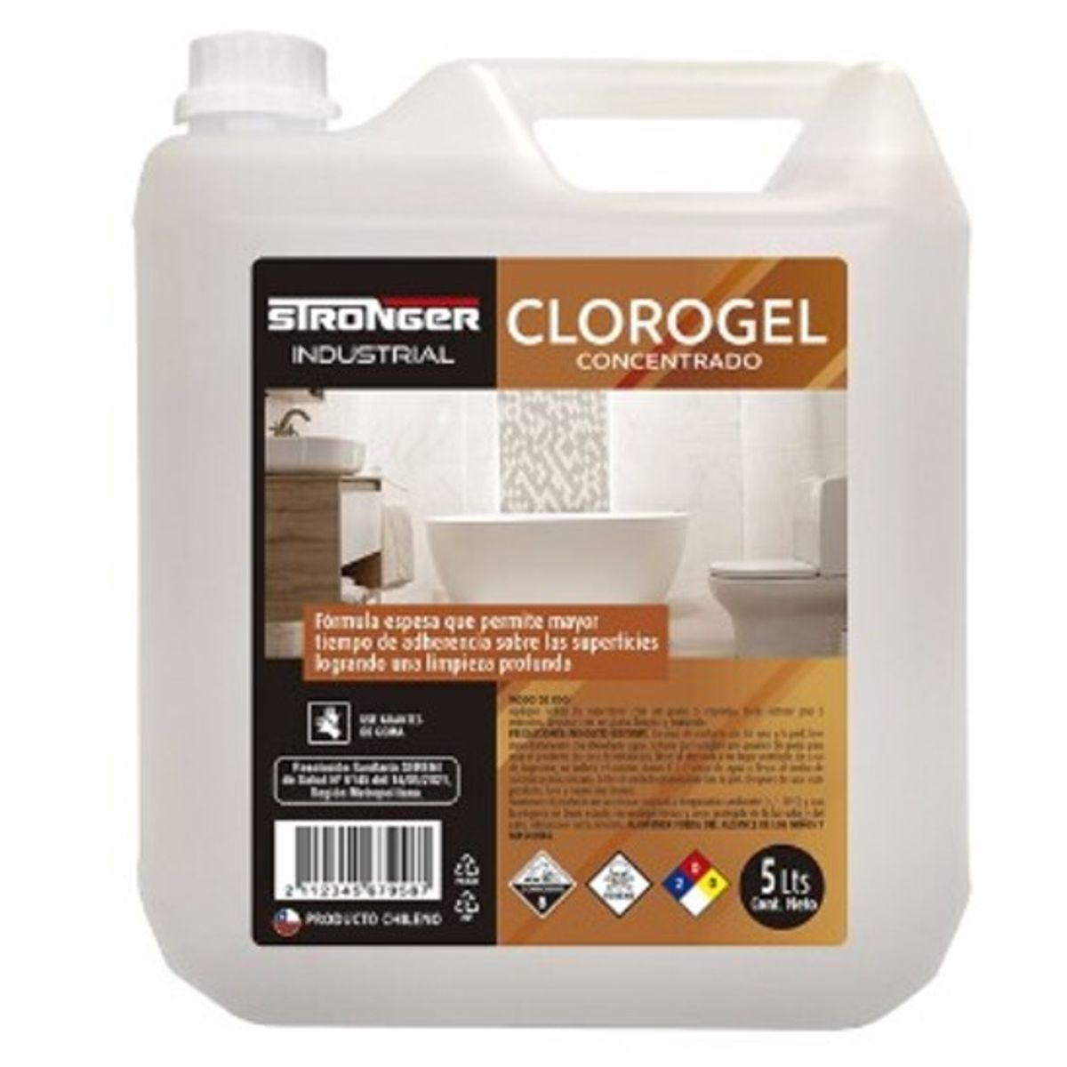 STRONG - Cloro gel concentrado industrial 5L STRONGER