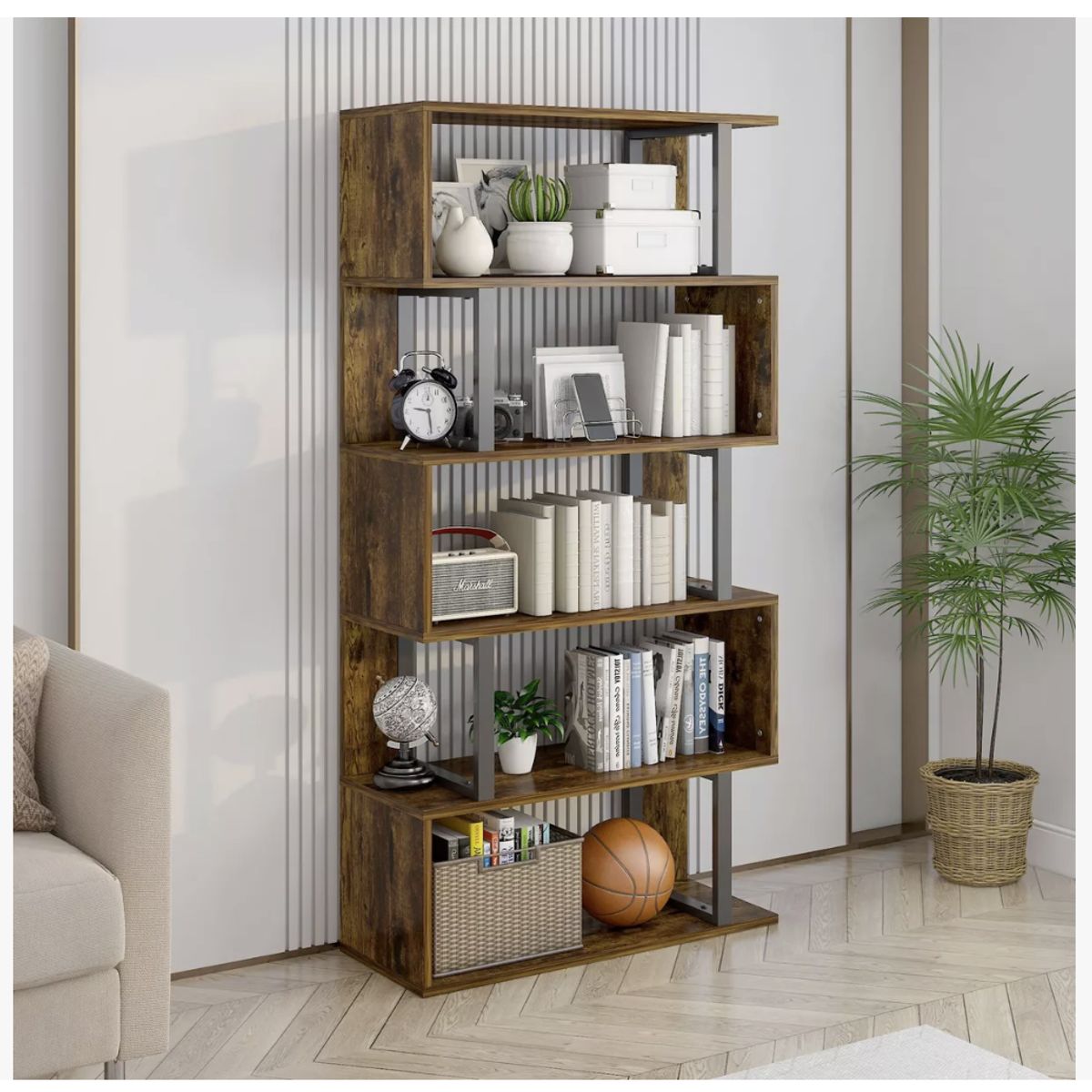 HOMER DESIGN - Organizador Repisa Estante Living Librero 70x24x159cm