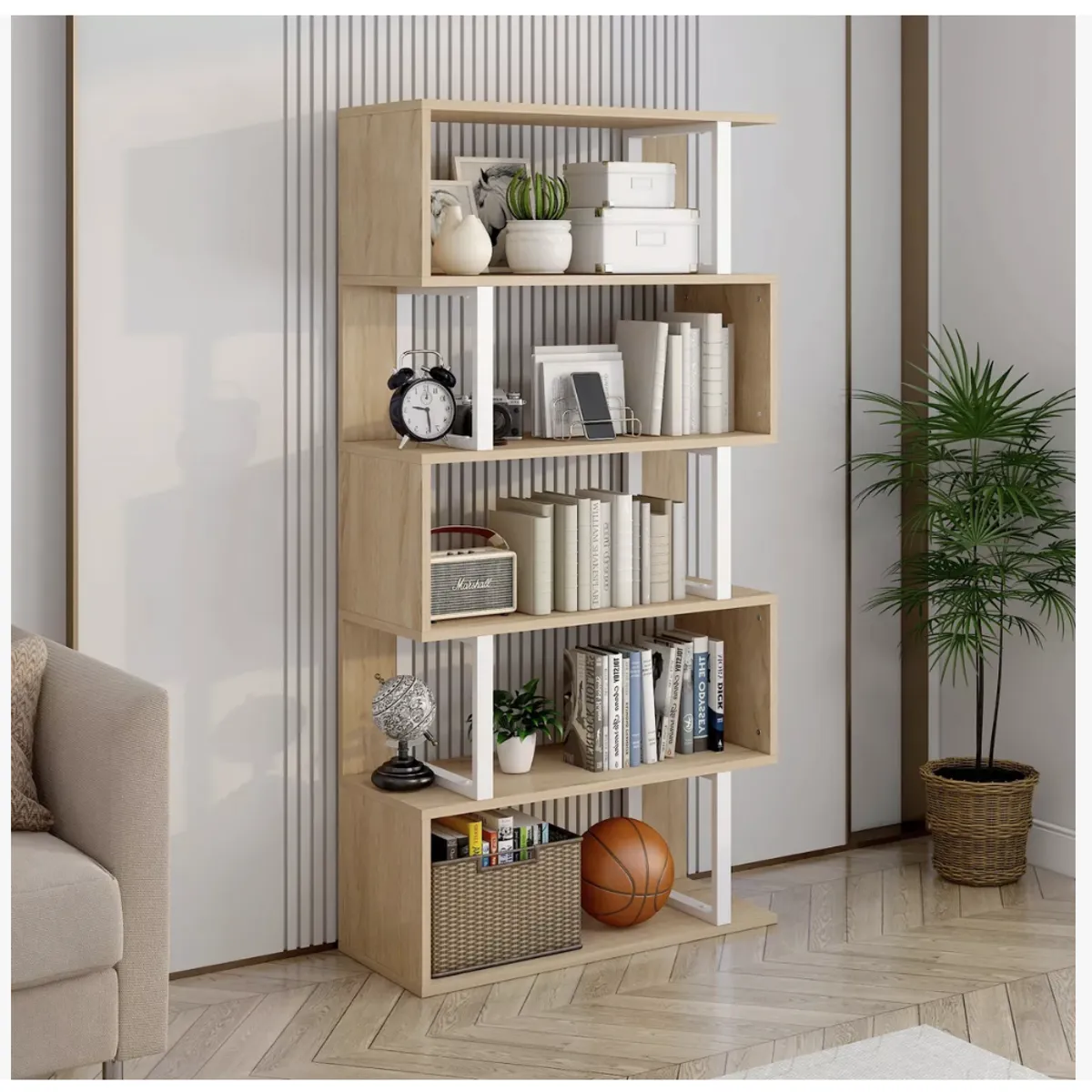 HOMER DESIGN - Organizador Repisa Estante Living Librero 70x24x159cm