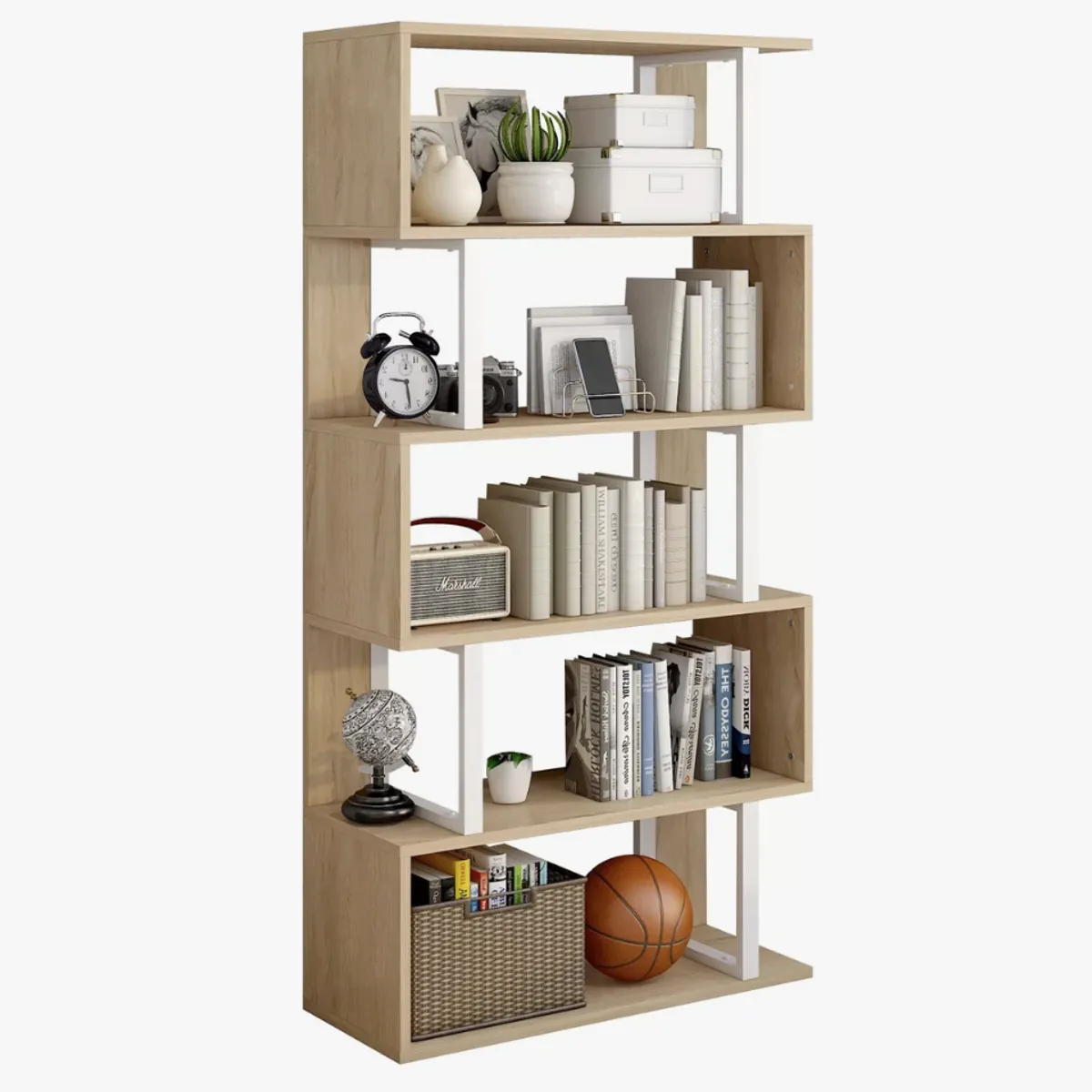 HOMER DESIGN - Organizador Repisa Estante Living Librero 70x24x159cm