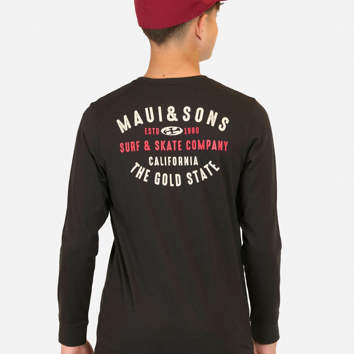 MAUI AND SONS - Polera ML Shoreline Drift Negro Infantil Maui And Sons - Negro