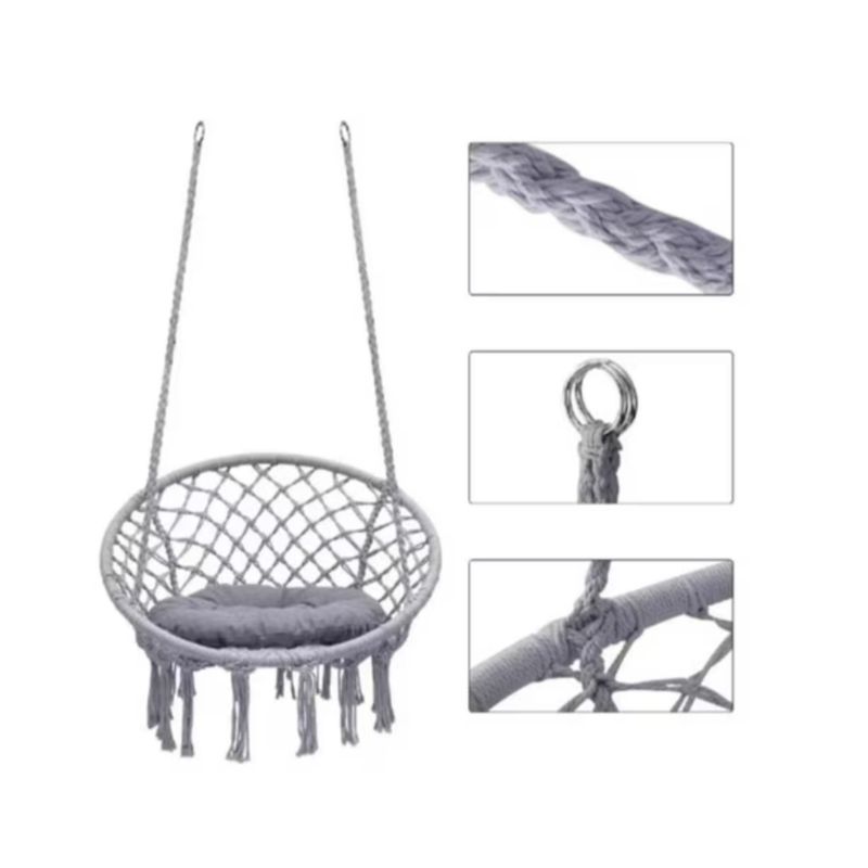 GENERICO - Silla Hamaca 2 en 1 para Interior y Exterior – Relájate con Estilo y Comodidad