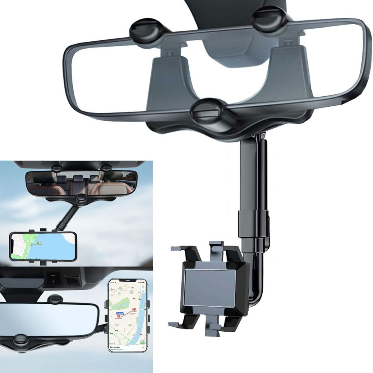 MOVI - Soporte para Celular en Espejo Retrovisor  Conducción Segura
