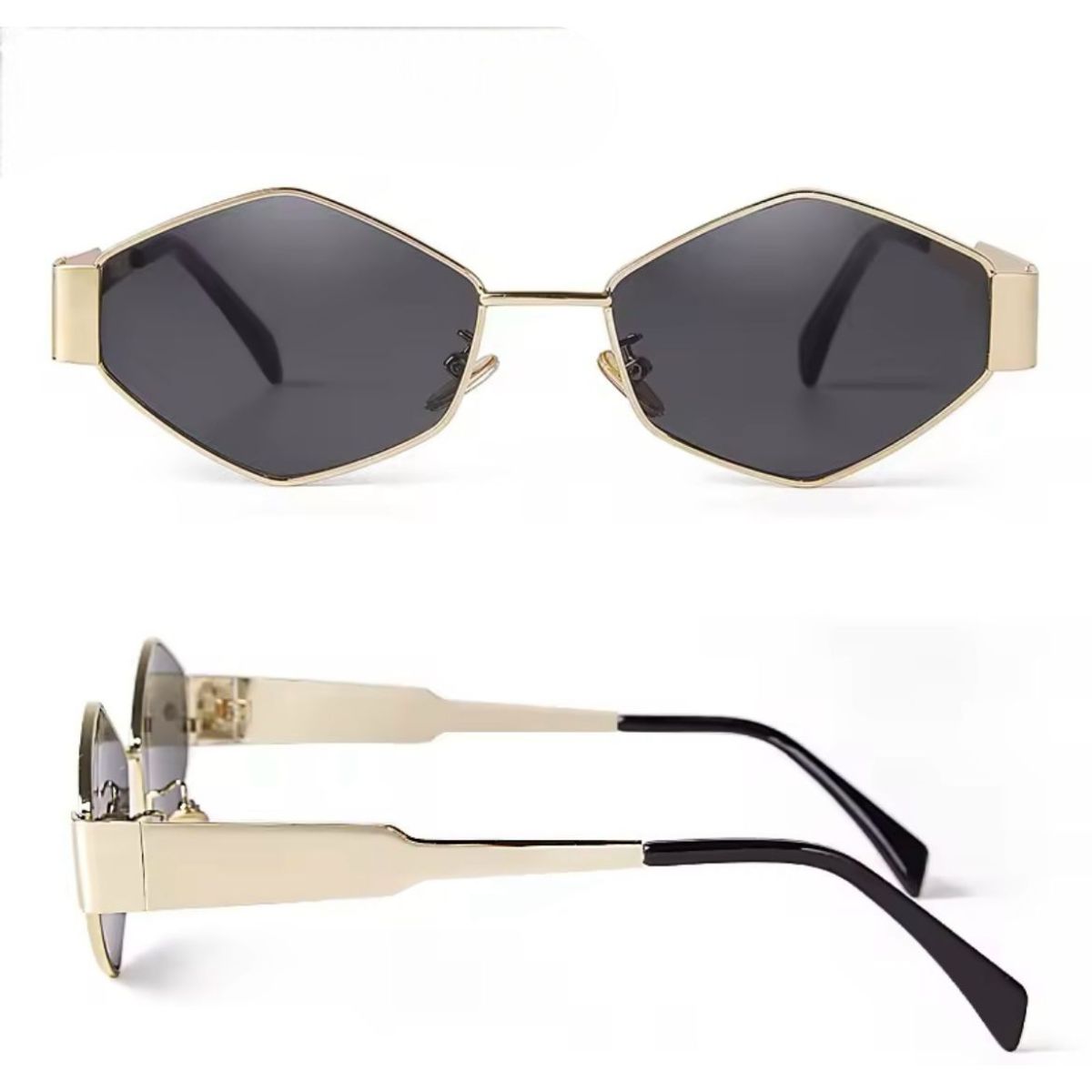 GENERICO - Lentes de sol retro hexagonales