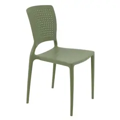 TRAMONTINA - Silla Safira en Polipropileno y Fibra de Vidrio Verde Oliva